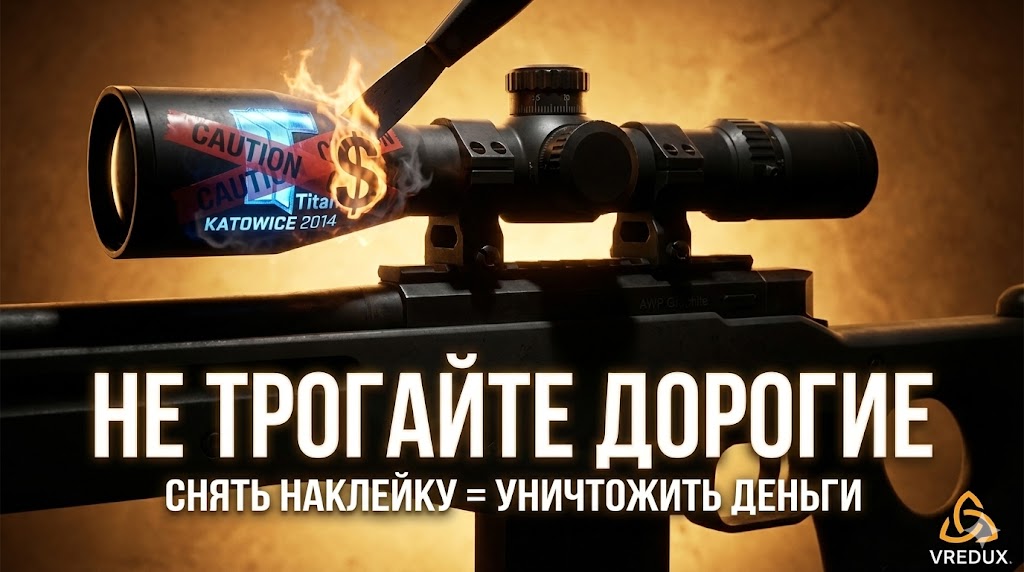 стирание наклеек кс